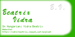 beatrix vidra business card
